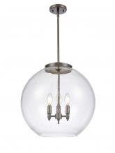 Innovations Lighting 221-3S-OB-G124-18-LED - Athens - 3 Light - 18 inch - Oil Rubbed Bronze - Stem hung - Pendant