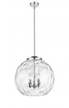 Innovations Lighting 221-3S-PC-G1215-18-LED - Athens Water Glass - 3 Light - 18 inch - Polished Chrome - Stem hung - Pendant