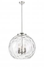 Innovations Lighting 221-3S-PN-G1215-18 - Athens Water Glass - 3 Light - 18 inch - Polished Nickel - Stem hung - Pendant
