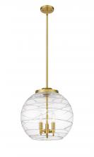 Innovations Lighting 221-3S-SG-G1213-16 - Athens Deco Swirl - 3 Light - 16 inch - Satin Gold - Stem hung - Pendant