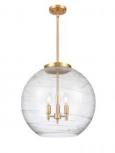 Innovations Lighting 221-3S-SG-G1213-18 - Athens Deco Swirl - 3 Light - 18 inch - Satin Gold - Stem hung - Pendant