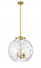 Innovations Lighting 221-3S-SG-G1215-16-LED - Athens Water Glass - 3 Light - 16 inch - Satin Gold - Stem hung - Pendant