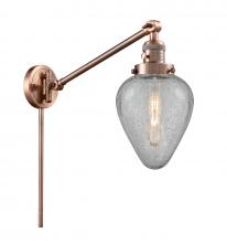 Innovations Lighting 237-AC-G165 - Geneseo - 1 Light - 8 inch - Antique Copper -Adjustable Swing Arm