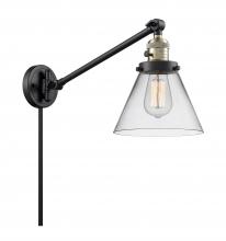 Innovations Lighting 237-BAB-G42 - Cone - 1 Light - 8 inch - Black Antique Brass -Adjustable Swing Arm