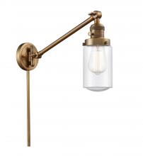 Innovations Lighting 237-BB-G314 - Dover - 1 Light - 5 inch - Brushed Brass -Adjustable Swing Arm