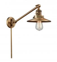 Innovations Lighting 237-BB-M4-BB - Railroad - 1 Light - 8 inch - Brushed Brass -Adjustable Swing Arm