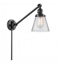 Innovations Lighting 237-BK-G62-LED - Cone - 1 Light - 8 inch - Matte Black -Adjustable Swing Arm