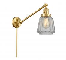 Innovations Lighting 237-SG-G142 - Chatham - 1 Light - 8 inch - Satin Gold -Adjustable Swing Arm