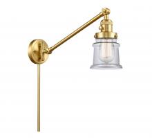 Innovations Lighting 237-SG-G182S - Canton - 1 Light - 8 inch - Satin Gold -Adjustable Swing Arm