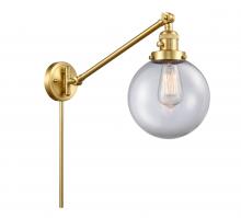 Innovations Lighting 237-SG-G202-8 - Beacon - 1 Light - 8 inch - Satin Gold -Adjustable Swing Arm