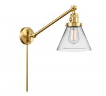 Innovations Lighting 237-SG-G42 - Cone - 1 Light - 8 inch - Satin Gold -Adjustable Swing Arm
