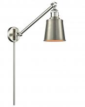 Innovations Lighting 237-SN-M9-SN - Addison - 1 Light - 8 inch - Brushed Satin Nickel -Adjustable Swing Arm