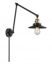 Innovations Lighting 238-BAB-M6 - Railroad - 1 Light - 8 inch - Black Antique Brass -Adjustable Swing Arm
