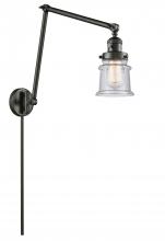 Innovations Lighting 238-OB-G184S - Canton - 1 Light - 8 inch - Oil Rubbed Bronze -Adjustable Swing Arm