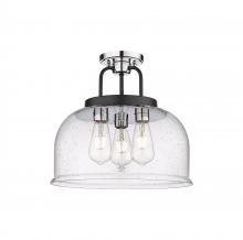 Innovations Lighting 239-3C-BPC-G239-15SDY - Kahana - 3 Light - 15 inch - Black Polished Chrome - Semi-Flush Mount