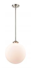 Innovations Lighting 284-1S-SN-G201-12 - Beacon - 1 Light - 12 inch - Brushed Satin Nickel - Stem hung - Mini Pendant