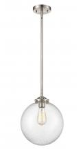 Innovations Lighting 284-1S-SN-G204-10 - Beacon - 1 Light - 10 inch - Brushed Satin Nickel - Stem hung - Mini Pendant