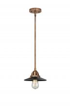 Innovations Lighting 288-1S-AC-M6-BK - Railroad - 1 Light - 8 inch - Antique Copper - Stem hung - Mini Pendant