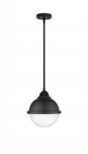 Innovations Lighting 288-1S-BK-HFS-84-BK - Hampden - 1 Light - 9 inch - Matte Black - Stem hung - Mini Pendant
