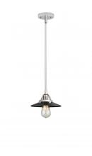 Innovations Lighting 288-1S-PC-M6-BK - Railroad - 1 Light - 8 inch - Polished Chrome - Stem hung - Mini Pendant