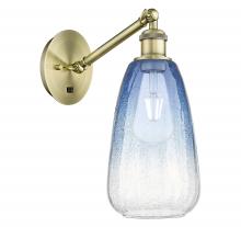 Innovations Lighting 317-1W-AB-G480-6SB - Brookhaven Almond - 1 Light - 6 inch - Antique Brass - Sconce