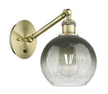 Innovations Lighting 317-1W-AB-G483-8SL - Brookhaven Globe - 1 Light - 8 inch - Antique Brass - Sconce