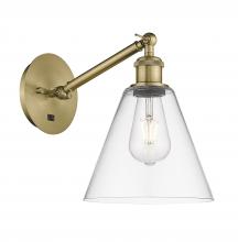 Innovations Lighting 317-1W-AB-GBC-82 - Berkshire - 1 Light - 8 inch - Antique Brass - Adjustable Sconce