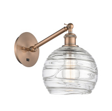Innovations Lighting 317-1W-AC-G1213-8CL - Athens Deco Swirl - 1 Light - 8 inch - Antique Copper - Sconce