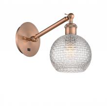 Innovations Lighting 317-1W-AC-G122C-6CL - Athens - 1 Light - 6 inch - Antique Copper - Adjustable Sconce