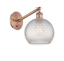 Innovations Lighting 317-1W-AC-G122C-8CL - Athens - 1 Light - 8 inch - Antique Copper - Adjustable Sconce