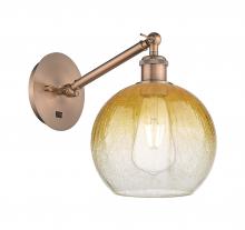 Innovations Lighting 317-1W-AC-G483-8AM - Brookhaven Globe - 1 Light - 8 inch - Antique Copper - Sconce