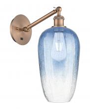 Innovations Lighting 317-1W-AC-G484-7SB - Brookhaven Flute - 1 Light - 7 inch - Antique Copper - Sconce