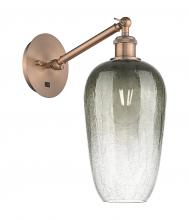 Innovations Lighting 317-1W-AC-G484-7SL - Brookhaven Flute - 1 Light - 7 inch - Antique Copper - Sconce