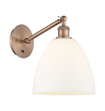 Innovations Lighting 317-1W-AC-GBD-91 - Bristol - 1 Light - 9 inch - Antique Copper - Sconce
