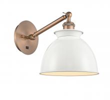 Innovations Lighting 317-1W-AC-M14-W - Adirondack - 1 Light - 8 inch - Antique Copper - Adjustable Sconce
