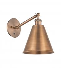Innovations Lighting 317-1W-AC-MBC-8-AC - Berkshire - 1 Light - 8 inch - Antique Copper - Adjustable Sconce