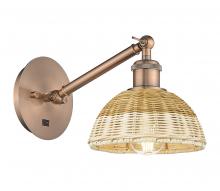 Innovations Lighting 317-1W-AC-NBD2-75-NAT - Bristol Natural II - 1 Light - 8 inch - Antique Copper - Sconce