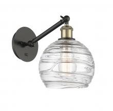 Innovations Lighting 317-1W-BAB-G1213-8 - Athens Deco Swirl - 1 Light - 8 inch - Black Antique Brass - Adjustable Sconce