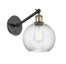 Innovations Lighting 317-1W-BAB-G1214-8 - Twisted Swirl 1 Light Sconce part of the Ballston Collection