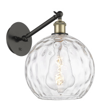 Innovations Lighting 317-1W-BAB-G1215-10 - Athens Water Glass - 1 Light - 10 inch - Black Antique Brass - Adjustable - Sconce