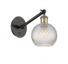 Innovations Lighting 317-1W-BAB-G122C-6CL - Athens - 1 Light - 6 inch - Black Antique Brass - Adjustable Sconce
