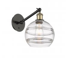 Innovations Lighting 317-1W-BAB-G556-8CL - Rochester - 1 Light - 8 inch - Black Antique Brass - Adjustable Sconce