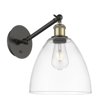 Innovations Lighting 317-1W-BAB-GBD-92 - Bristol - 1 Light - 9 inch - Black Antique Brass - Sconce