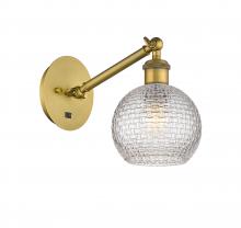 Innovations Lighting 317-1W-BB-G122C-6CL - Athens - 1 Light - 6 inch - Brushed Brass - Adjustable Sconce