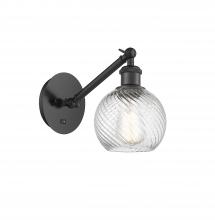 Innovations Lighting 317-1W-BK-G1214-6 - Small Twisted Swirl 1 Light Sconce part of the Ballston Collection