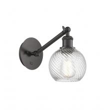 Innovations Lighting 317-1W-OB-G1214-6 - Small Twisted Swirl 1 Light Sconce part of the Ballston Collection