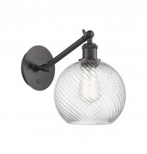 Innovations Lighting 317-1W-OB-G1214-8 - Twisted Swirl 1 Light Sconce part of the Ballston Collection
