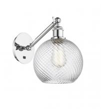 Innovations Lighting 317-1W-PC-G1214-8 - Twisted Swirl 1 Light Sconce part of the Ballston Collection