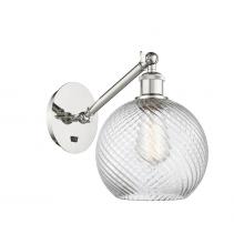 Innovations Lighting 317-1W-PN-G1214-8 - Twisted Swirl 1 Light Sconce part of the Ballston Collection