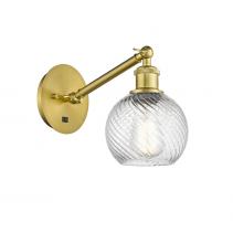 Innovations Lighting 317-1W-SG-G1214-6 - Small Twisted Swirl 1 Light Sconce part of the Ballston Collection